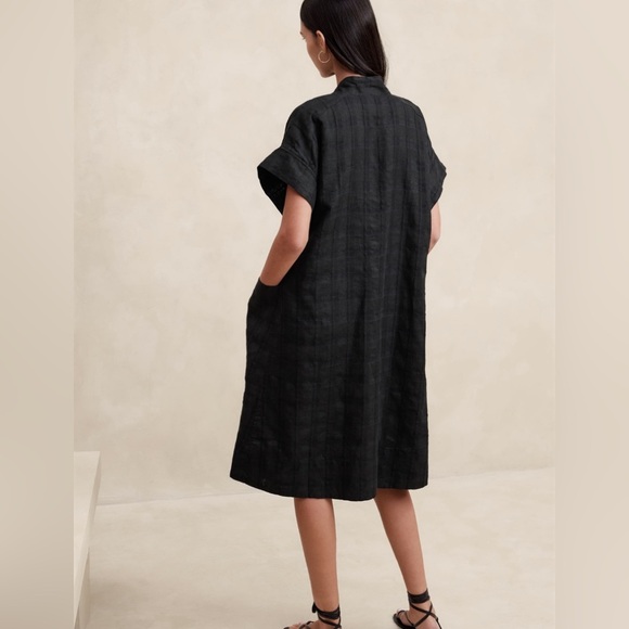 NWT! Banana Republic Laurel Linen-Cotton Utility Dress - Multiple 💫 - Picture 2 of 4
